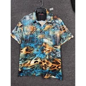 Mondo Abstract Polo Shirt Mens Size 3XL Multicolor Abstract Stretch *RARE